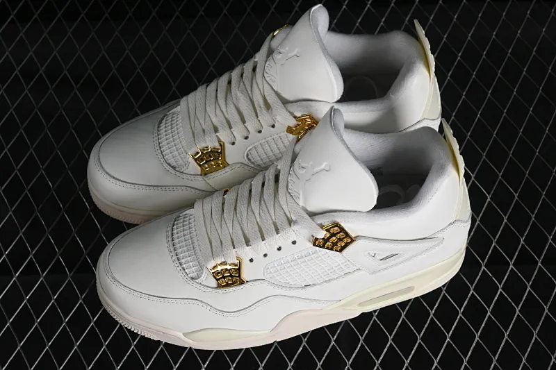 All categories Air Jordan Jordan series basketball shoes Air Jordan 4 C version Air Jordan 4 Retro "Metallic Gold" AJ4 Joe 4 meters white gold AQ9129-170